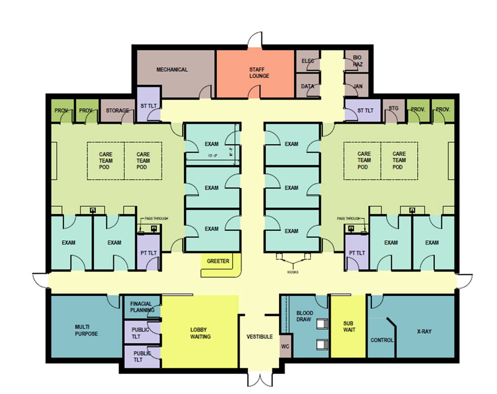 Concept Onstage-OffStage Outpatient Layout