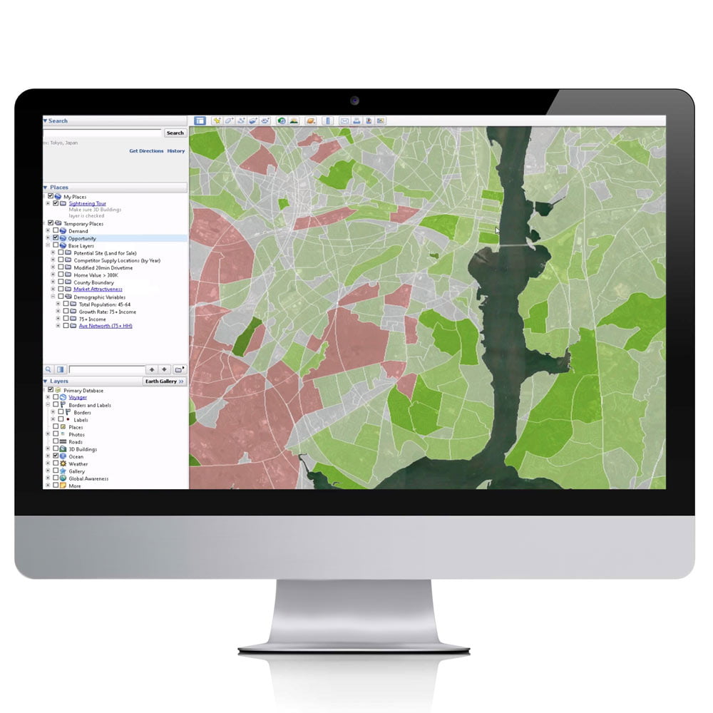 ERDMAN's interactive Demand Model utilizing proprietary GIS Analytics