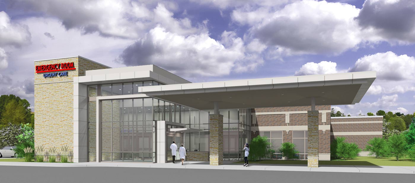 Emergency room exterior rendering