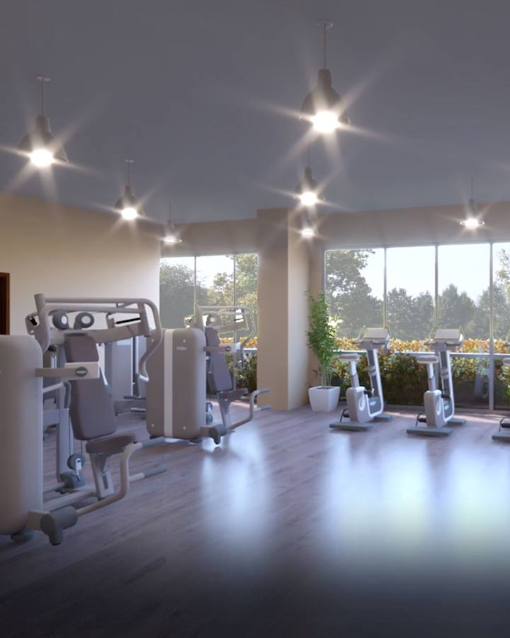 Fitness center in senior living facility