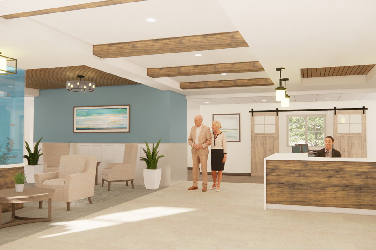 Oswego Village Senior Living Lobby Rendering