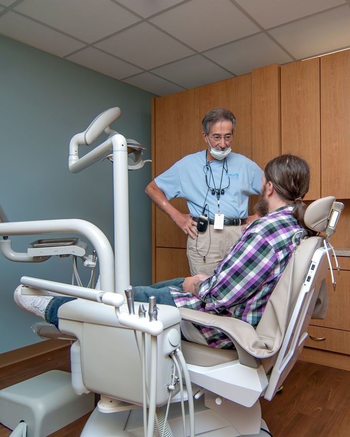 Patient at doctor's appointment