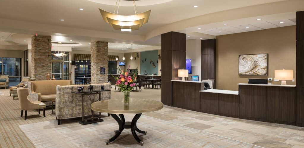 lobby of senior living area