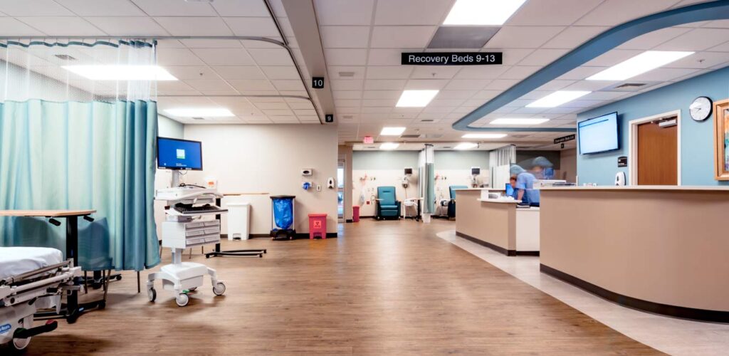 Modern emergency healthcare facility