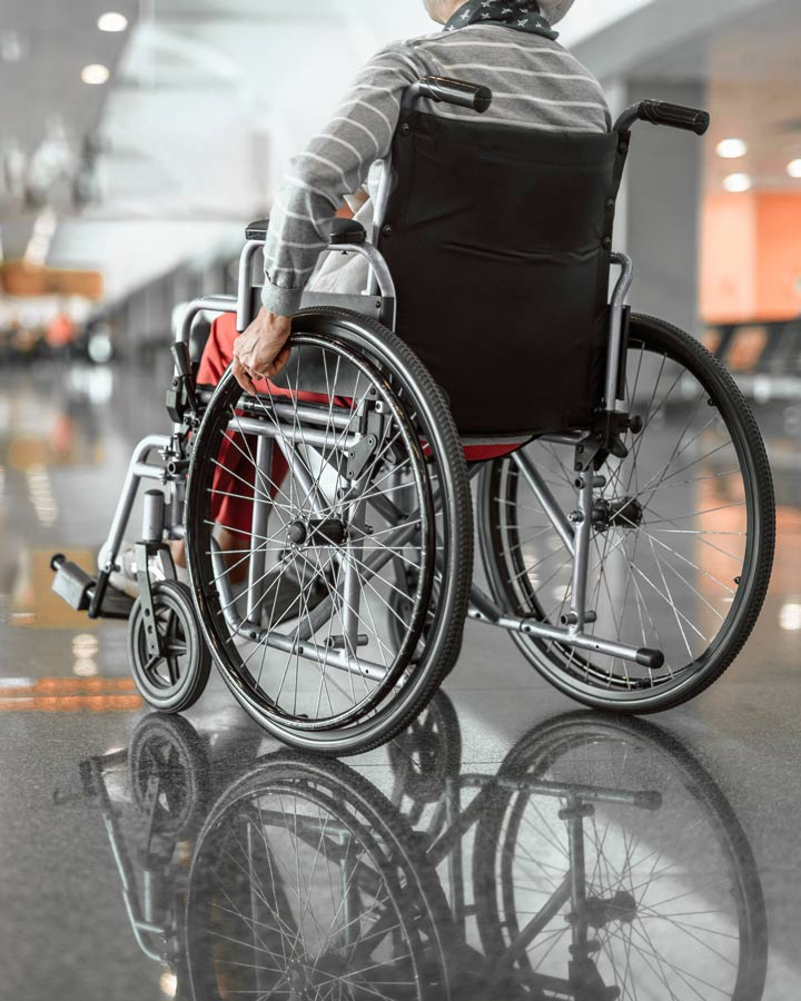 person using wheelchair