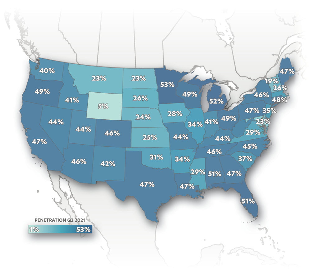 Medicare Advantage Penetration Map