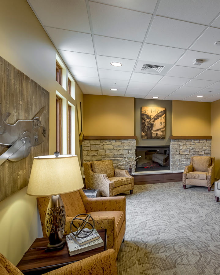 gathering space in senior living facility