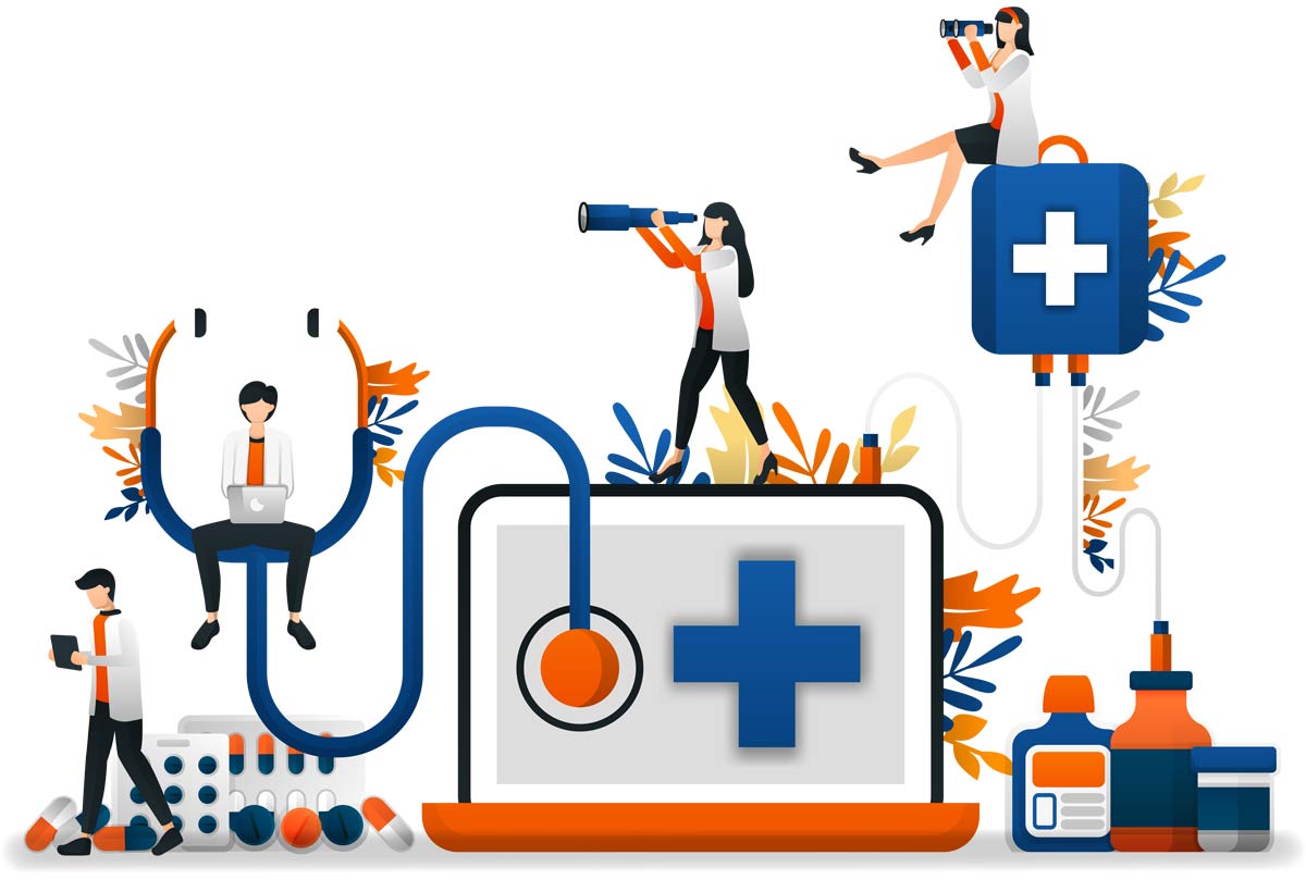 Graphic illustration - healthcare concept